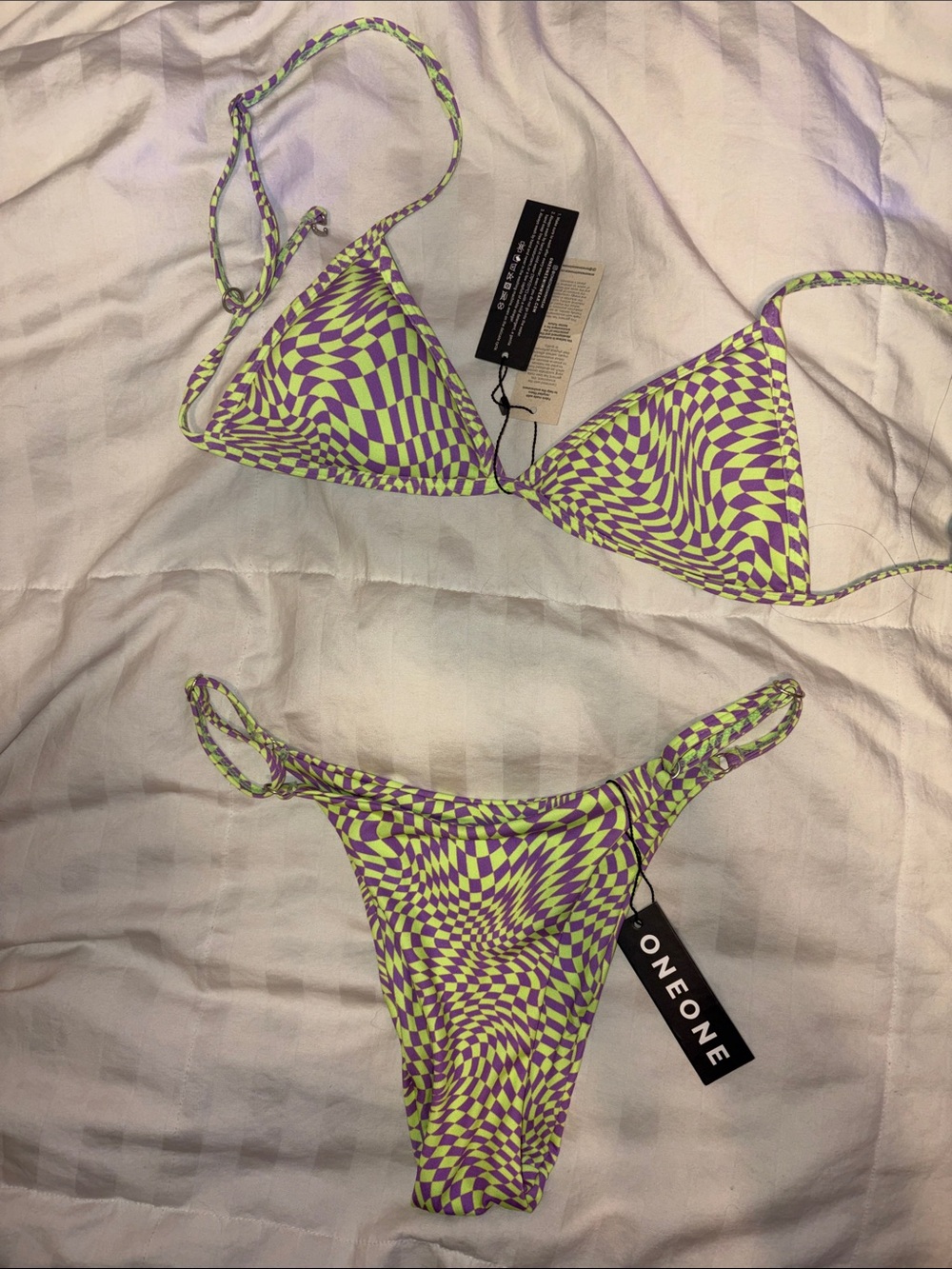 NWT Warped Checkerboard Bikini